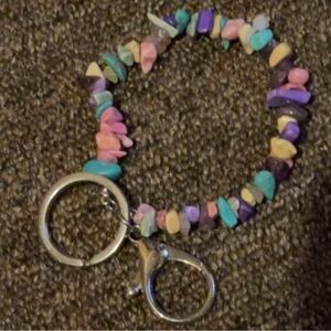 Multicolor Gemstone Bracelet with Silver Clasp authentic